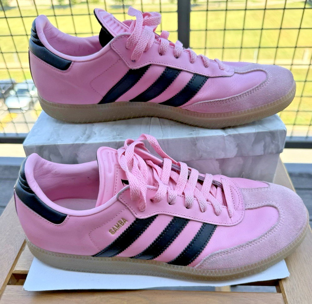 Adidas Lionel Messi Pink Samba Inter Miami CF Mens 9 .5 Womens 10.5